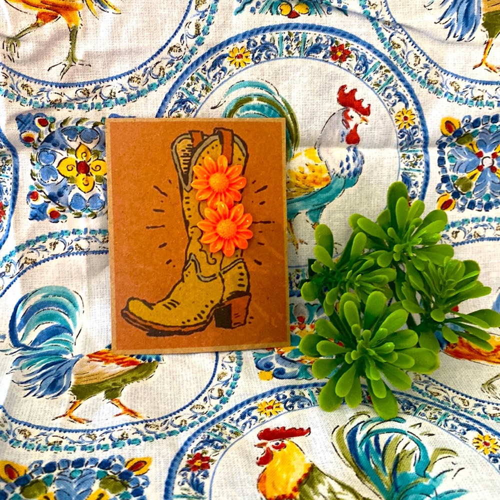 Lucky Bummer, orange flowers, .5 in earrings*pierced*